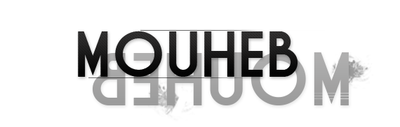 Mirrored MOUHEB name signature graphic