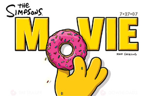 Simpsons Movie poster with iconic donut logo
