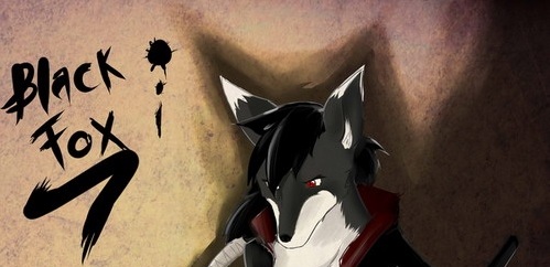 Black Fox character art with dramatic shading