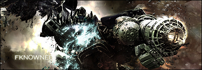Epic mech battle GFX signature, classic forum art style