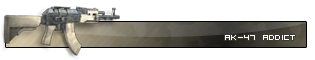 AK-47 rifle signature banner from forum profile