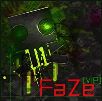 Robotic green-eyed GFX art with dripping paint effect