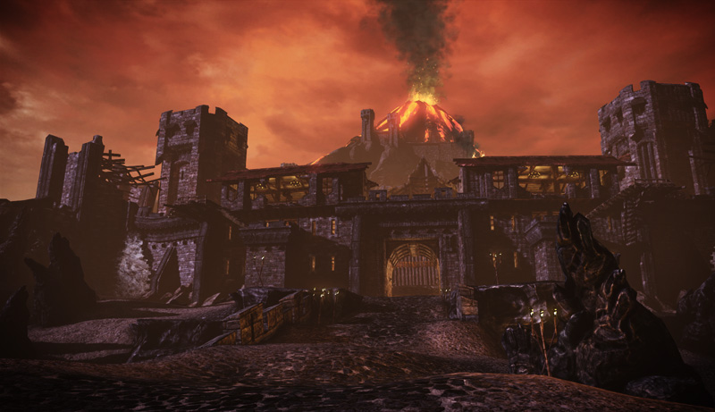Volcano erupts over castle in Chivalry: Medieval Warfare