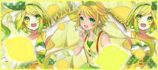 Anime-style lemon-themed character art signature