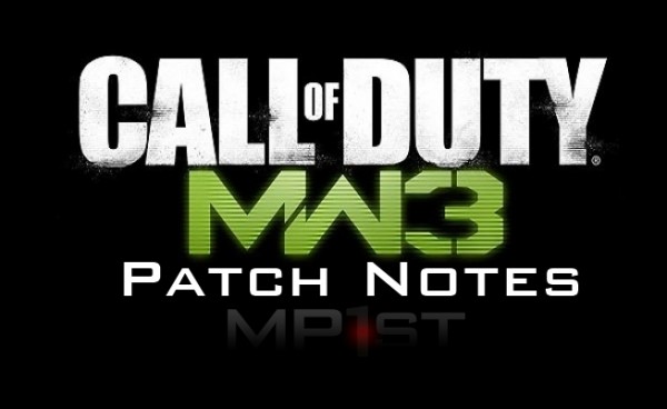 MW3 patch notes banner from console gaming news era