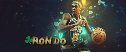 Rondo Celtics signature art with green glow effects