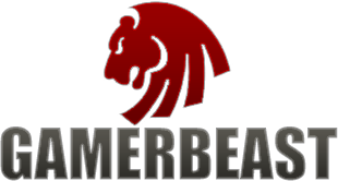 Fierce lion-head gaming logo for GamerBeast