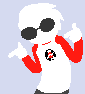 Cool sunglasses character avatar, finger-pointing pose