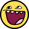 Classic laughing yellow smiley face meme