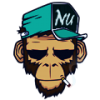 Cool monkey avatar with backwards cap and headphones