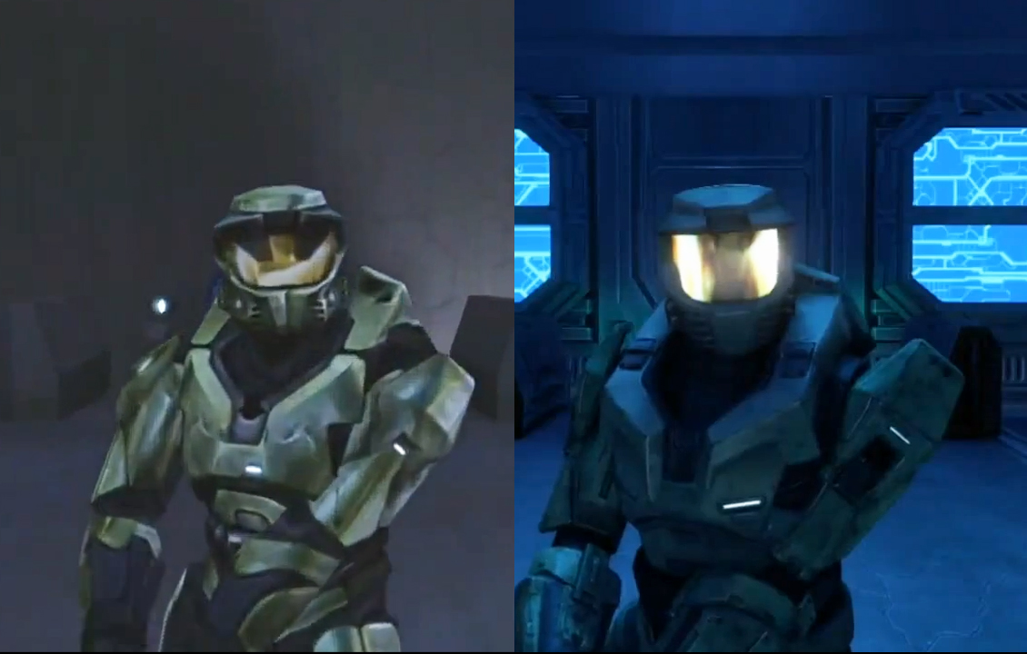 Master Chief graphics comparison across Halo generations