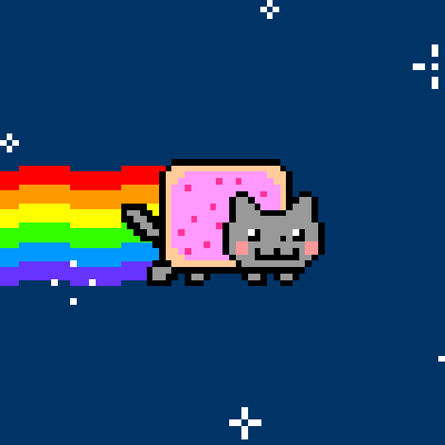 Classic Nyan Cat meme, pure early-2010s internet nostalgia