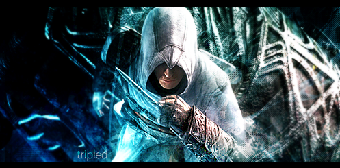 Assassin's Creed hooded warrior signature art