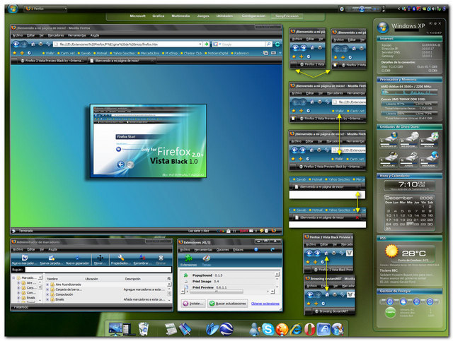 Vista Black Firefox theme desktop customization screenshot