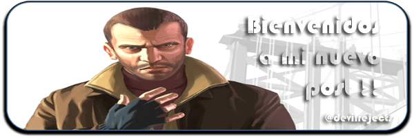 Niko Bellic GFX welcoming visitors to a new post