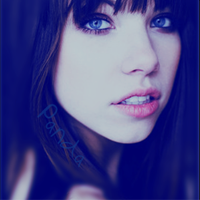 Moody blue-toned portrait avatar, classic forum GFX vibe