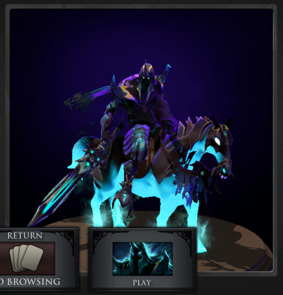 Spectral knight on ghostly horse, Dota 2 item preview