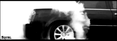 Smoky burnout car signature, classic forum GFX vibe