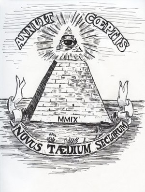 Illuminati eye-of-providence pyramid parody art