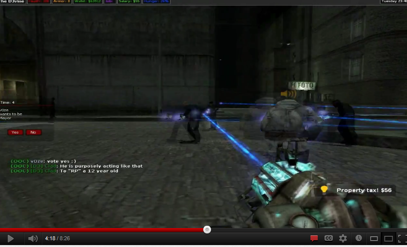 Old game RP mayor vote chaos screenshot
