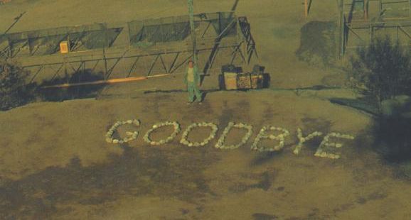 A final farewell spelled out in stones