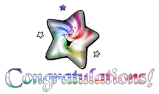 Sparkly animated congratulations graphic for a promotion