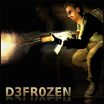 Dark tactical GFX art with soldier and gunfire flash