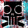 Grungy skull GFX avatar with splattered paint texture
