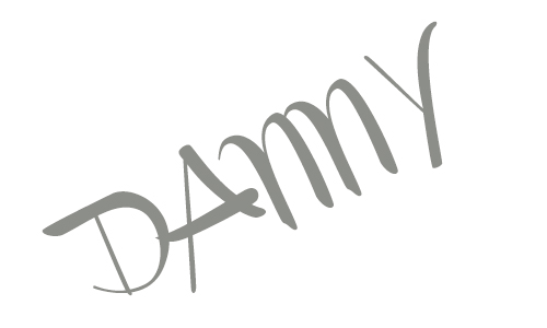 Stylish handwritten signature art, 'Damy'
