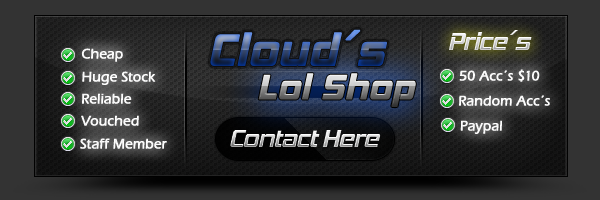 Classic shady LoL account shop banner ad