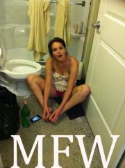 Classic 'MFW' bathroom floor reaction meme