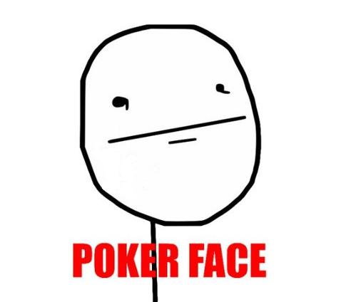 Classic poker face rage comic, forum meme staple