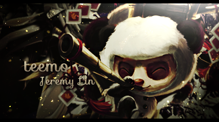 Teemo panda skin GFX signature art