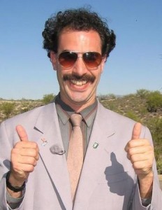 Borat double thumbs-up, classic forum reaction pic