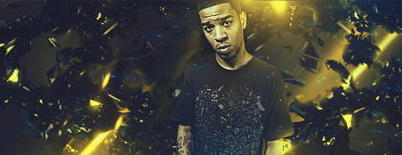 Gritty man portrait GFX with explosive gold shards