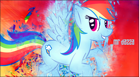 Rainbow Dash GFX art with rainbow trail