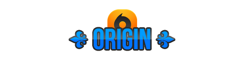 Origin logo banner with stylized number six